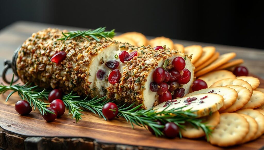 Cranberry cheese log