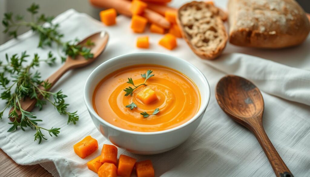 Creamy carrot soup