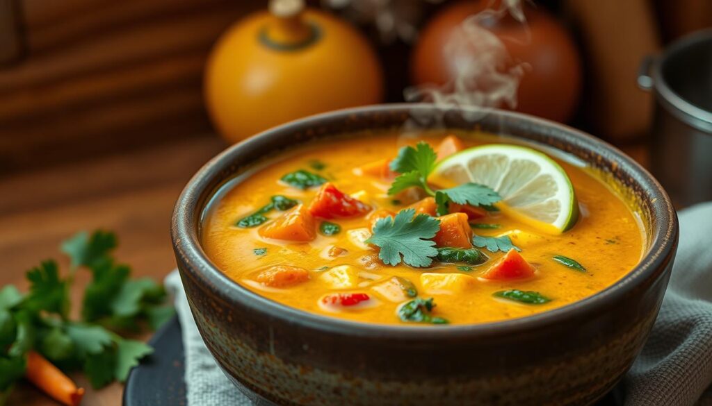 Vegan curry soup