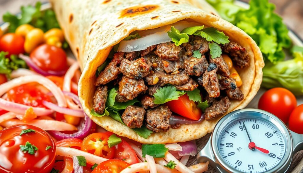 beef shawarma calories