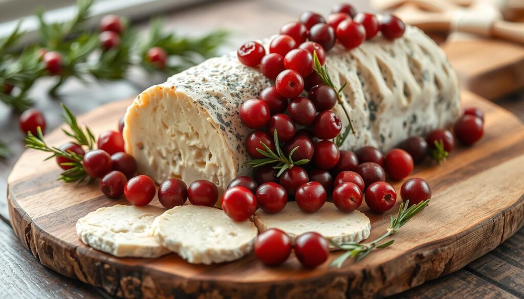 cheese log with cranberries