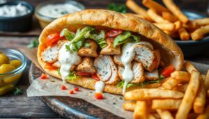 chicken shawarma sandwich calories