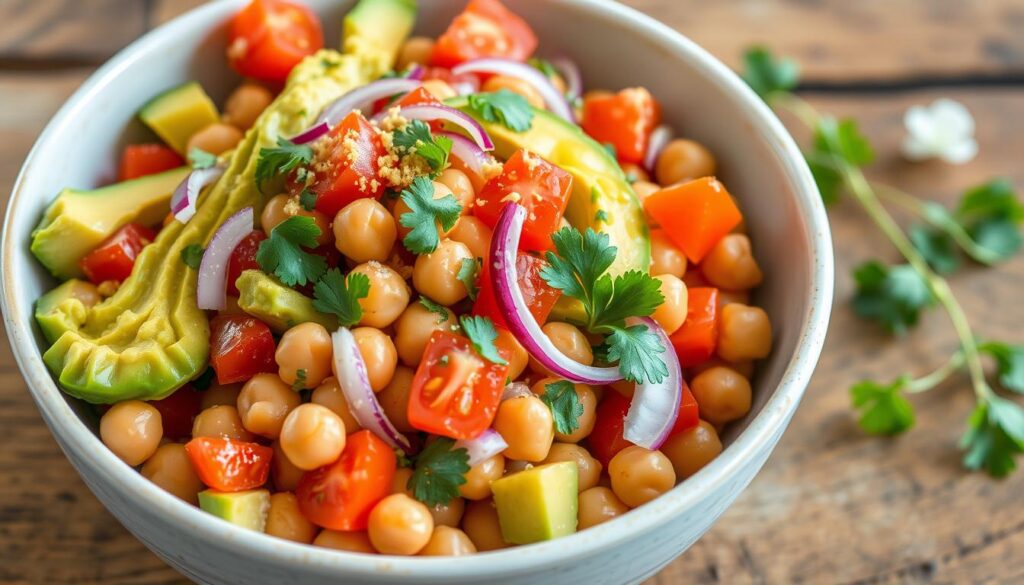 chickpea and avocado salad