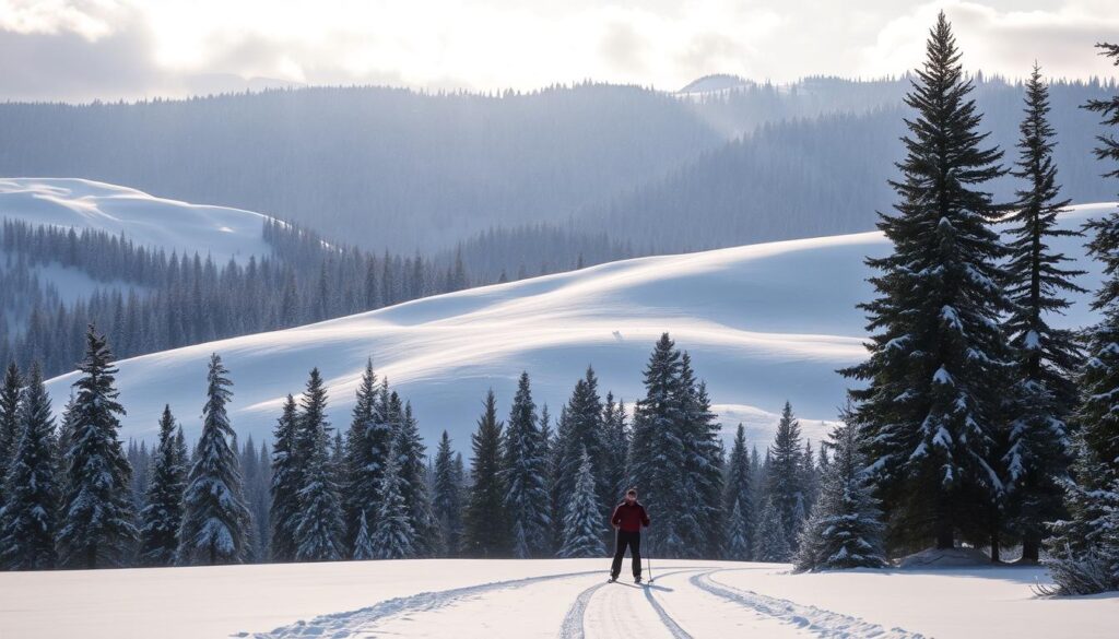 cross-country skiing