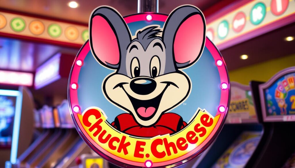 original chuck e cheese character emblem