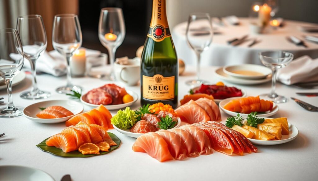 sashimi and champagne pairing