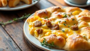 sausage and egg casserole crescent rolls